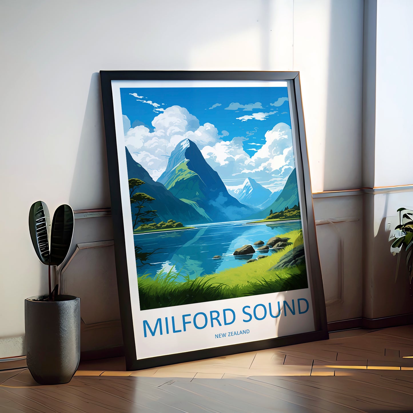 Milford Sound New Zealand Travel Poster