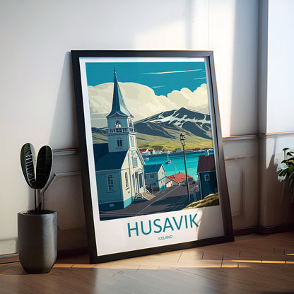 Husavik Iceland Travel Poster