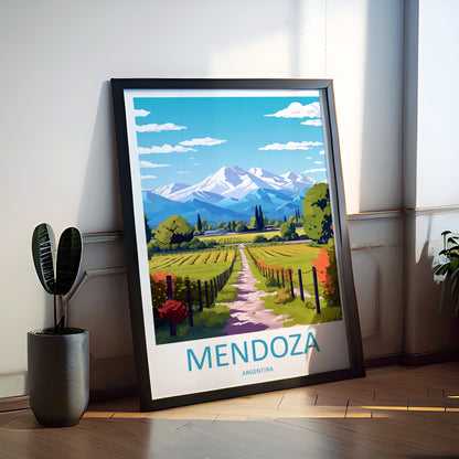 Mendoza Argentina Travel Poster