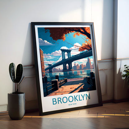 Brooklyn New York USA Travel Poster