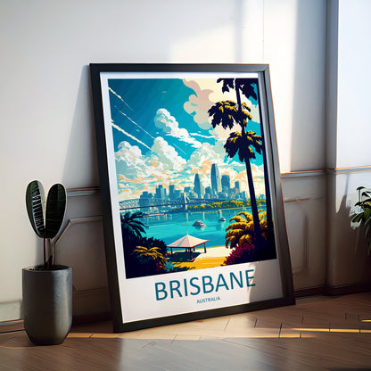 Brisbane Australia Travel Poster