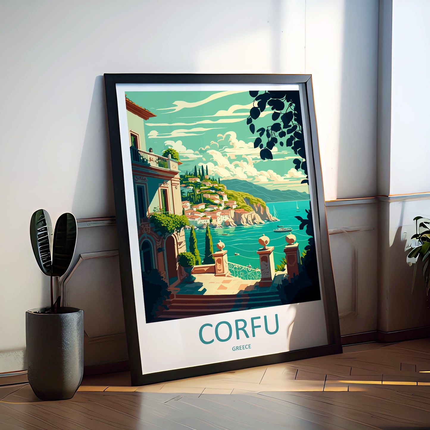 Corfu Greece Travel Poster