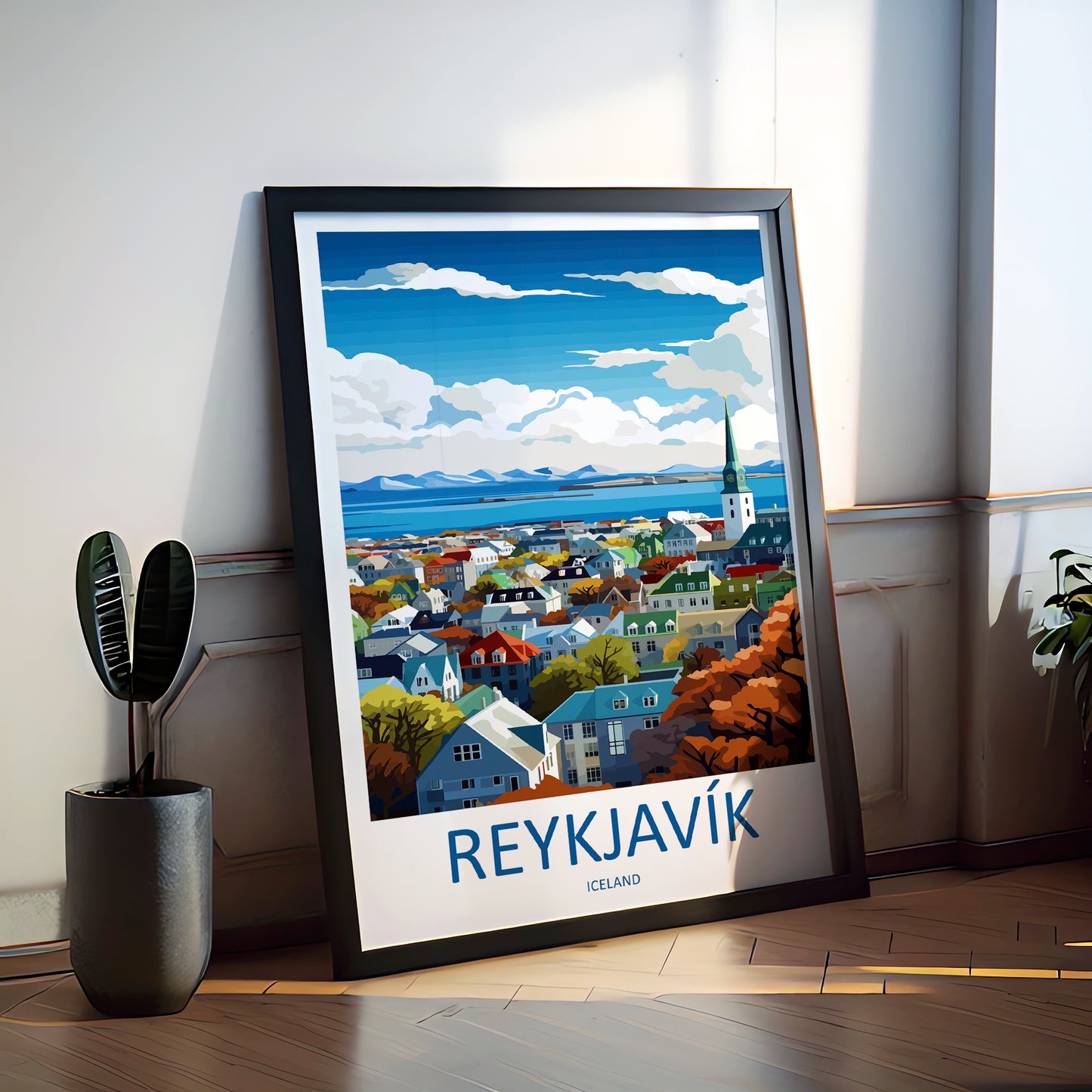 Reykjavik Iceland Travel Poster