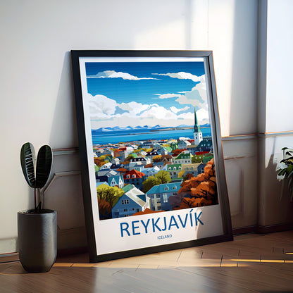 Reykjavik Iceland Travel Poster