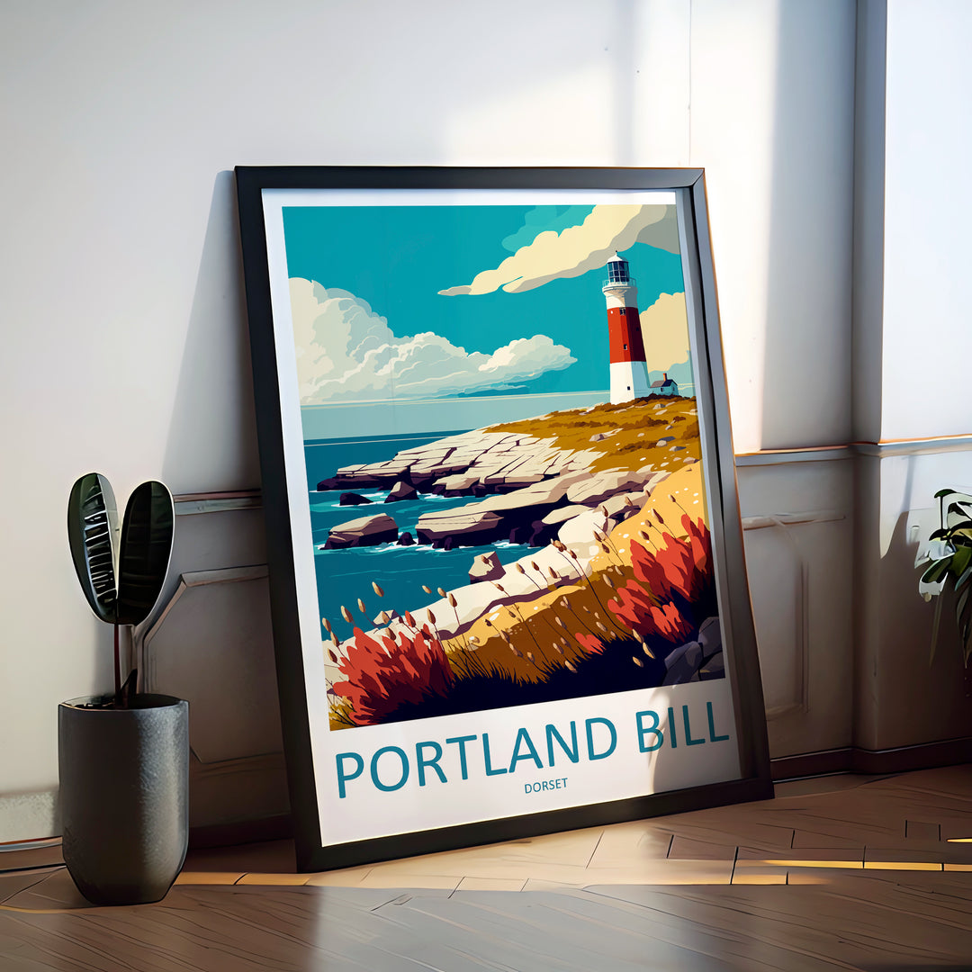 Portland Bill England Travel Poster