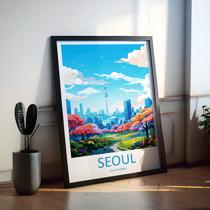 Seoul South Korea Travel Poster