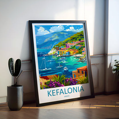 Kefalonia Greece Travel Poster