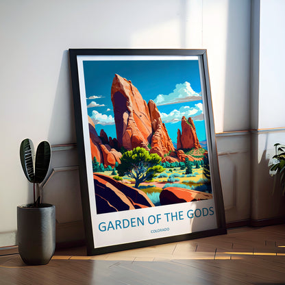 Gardens Of The Gods USA Travel Poster