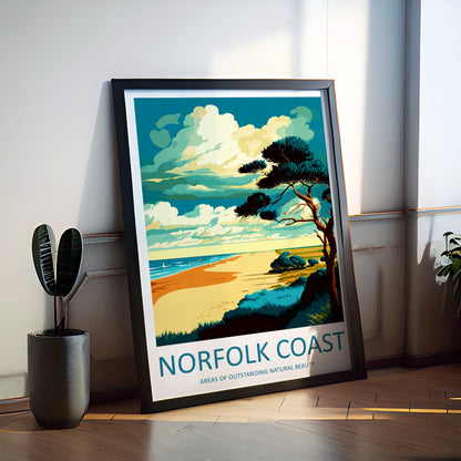 Norfolk Coast England Travel Poster