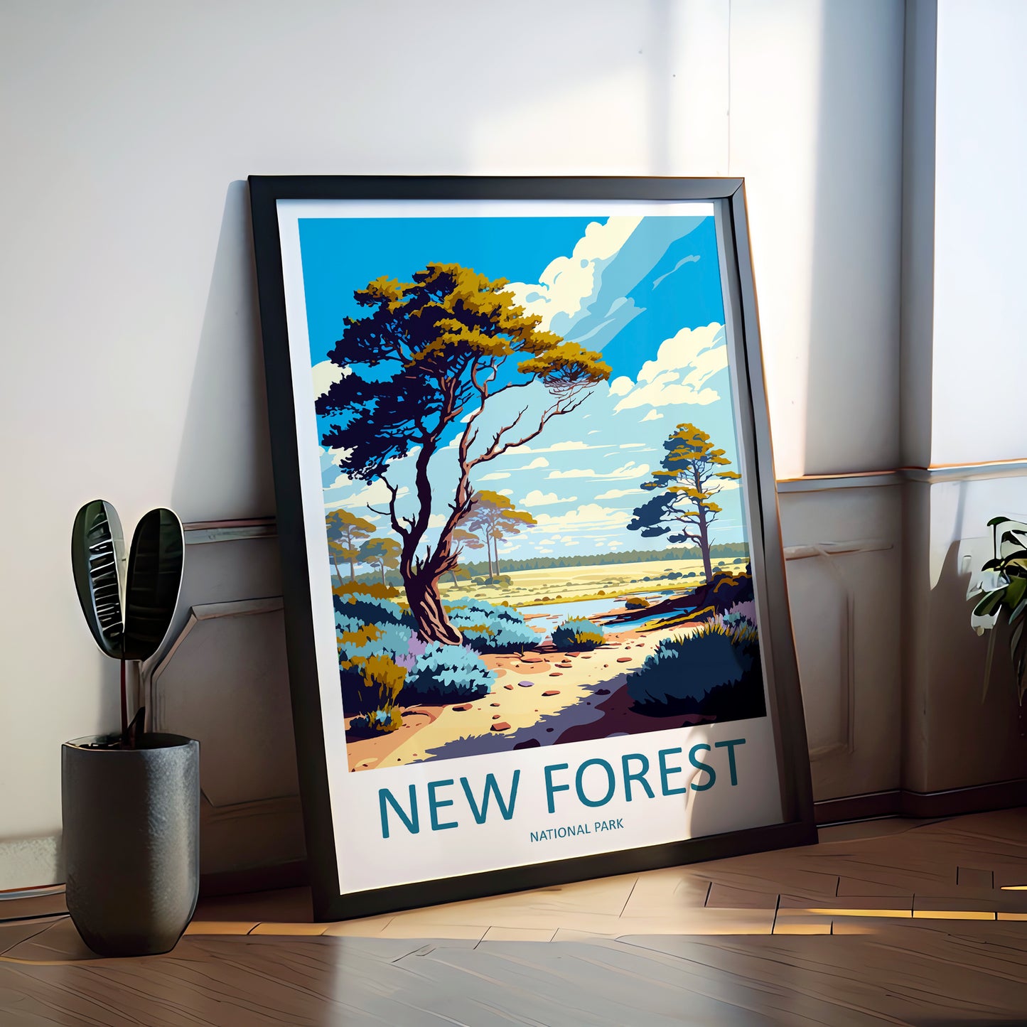 New Forest England Travel Poster