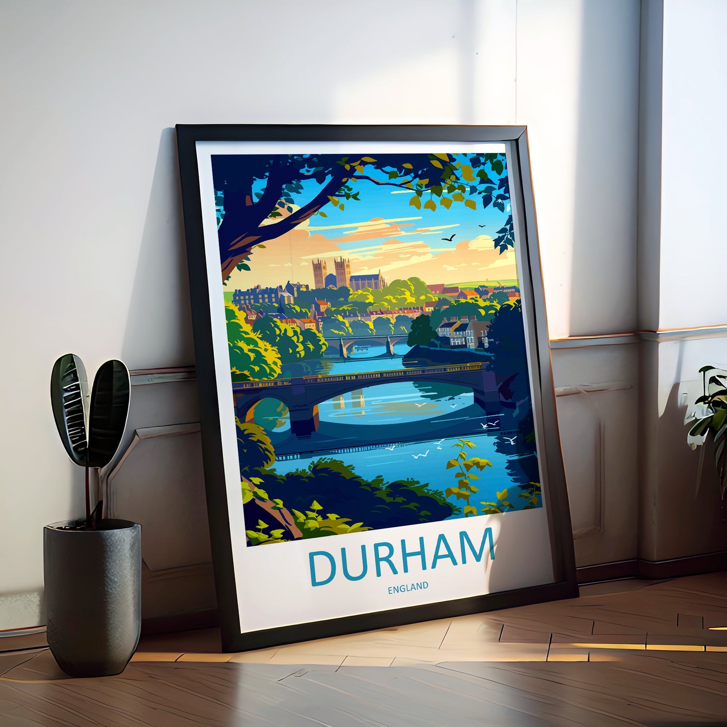 Durham England Travel Poster