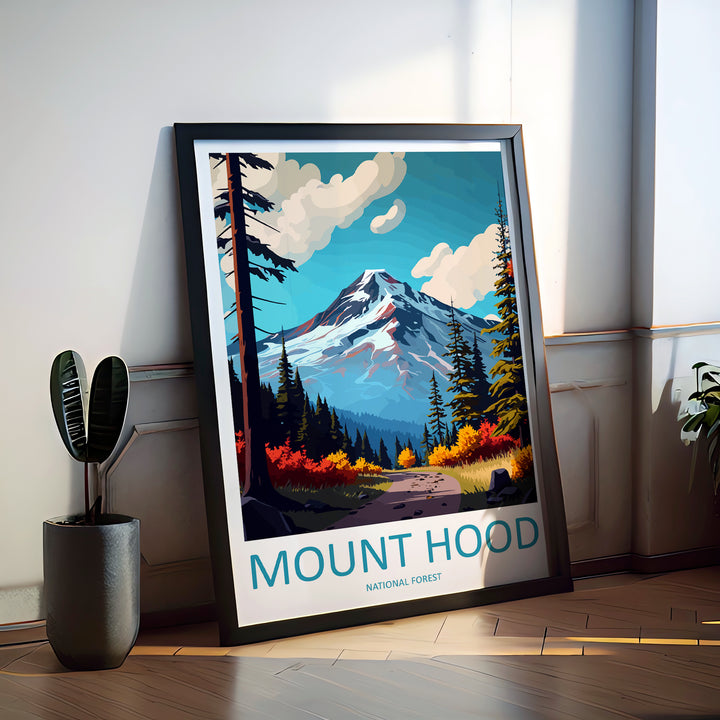 Mount Hood National Forest USA Travel Poster