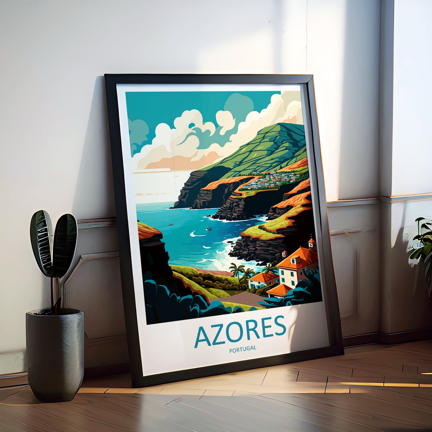 Azores Portugal Travel Poster