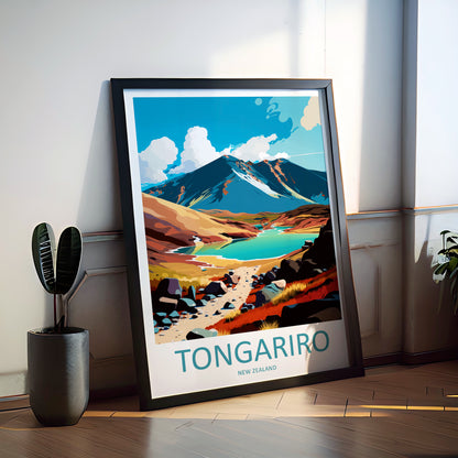 Tongariro New Zealand Travel Poster