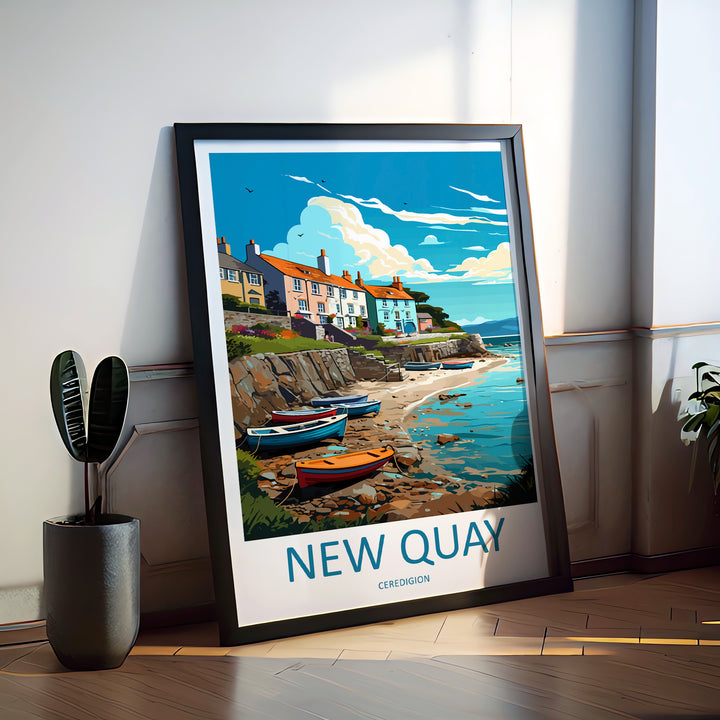 New Quay Wales Travel Poster