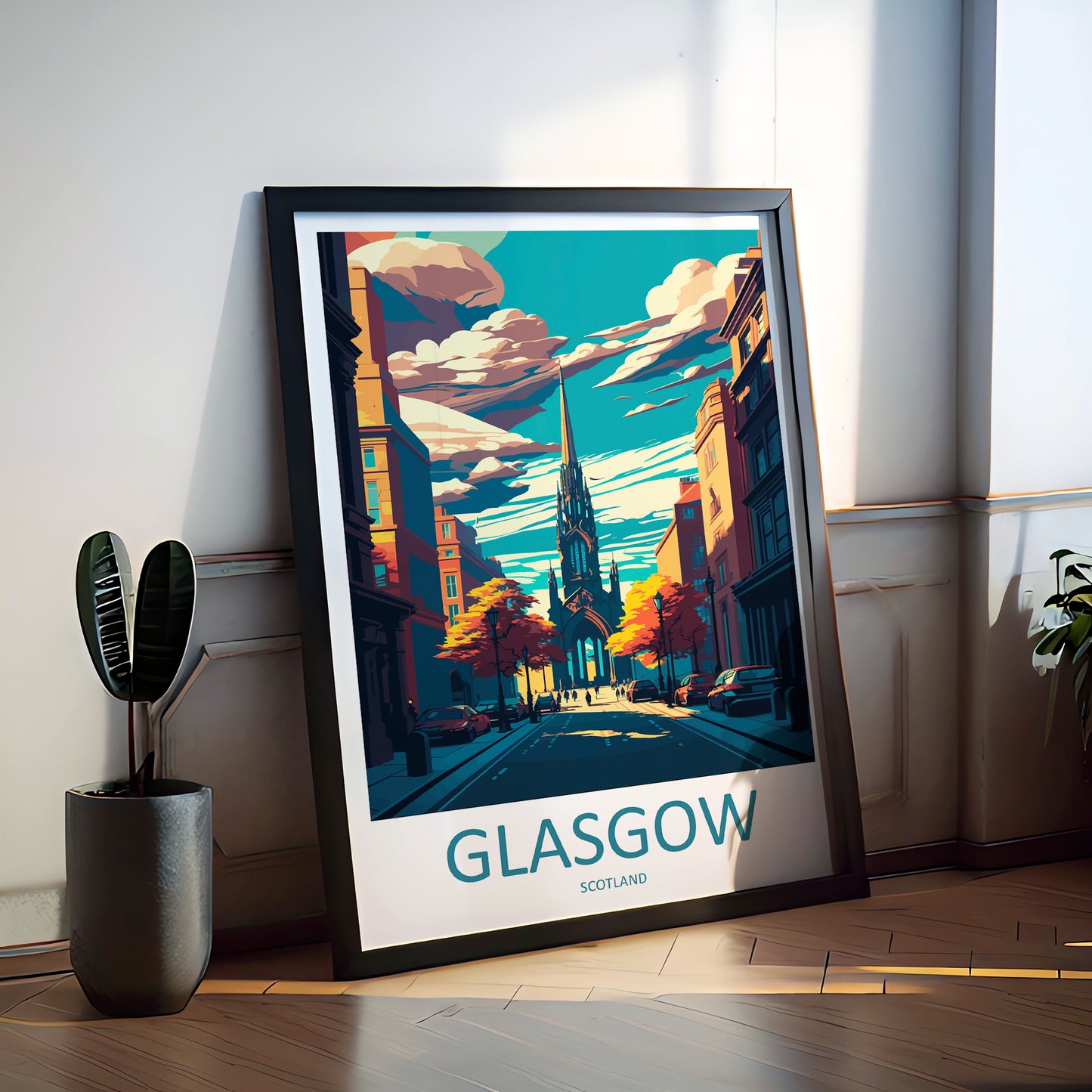 Glasgow Scotland Travel Poster