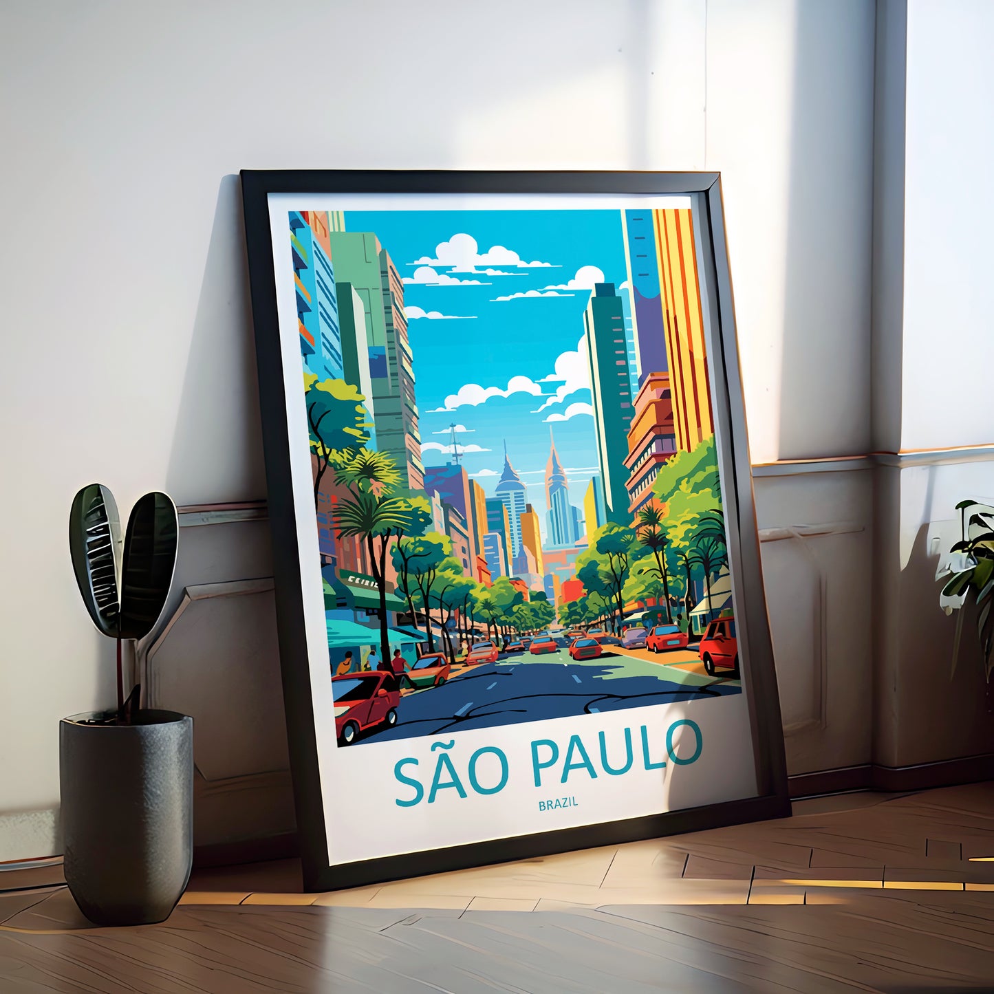 Sao Paulo Brazil Travel Poster