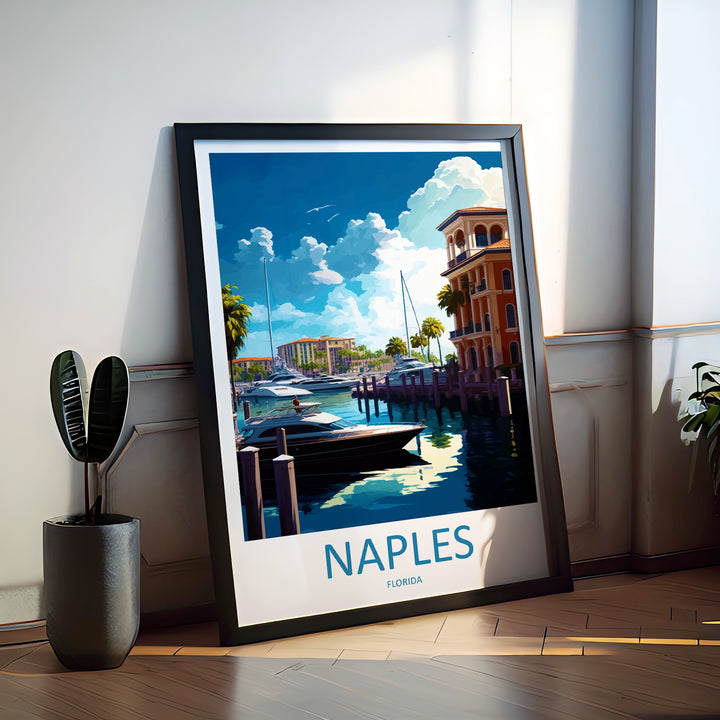 Naples Florida USA Travel Poster