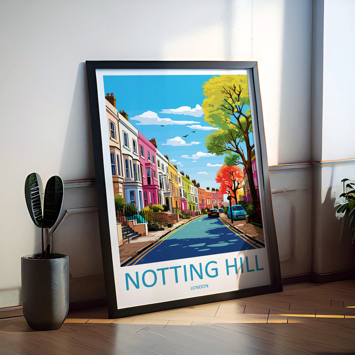 Notting Hill England Travel Poster