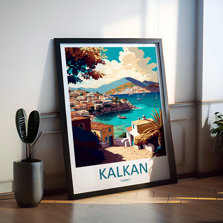 Kalkan Turkey Travel Poster