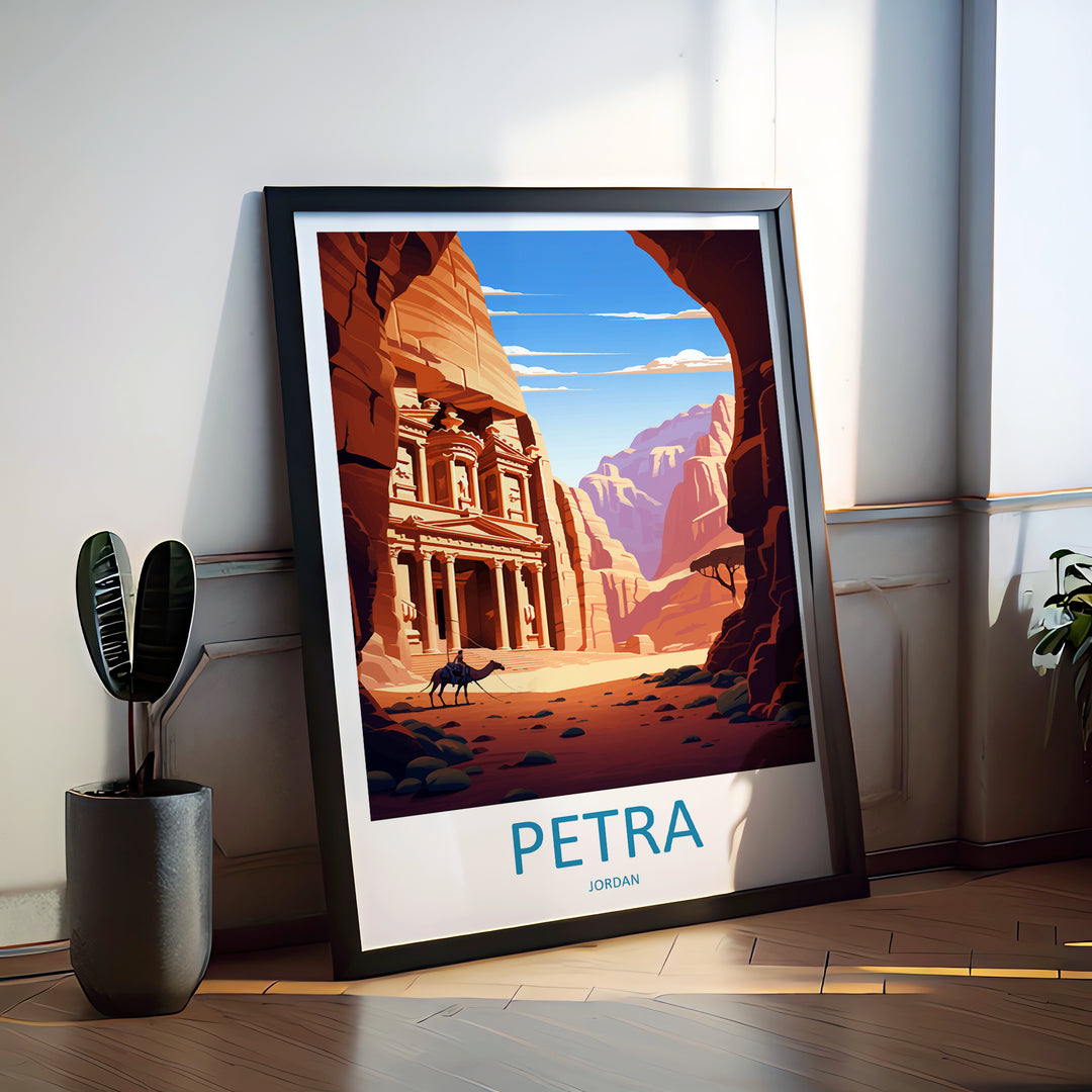 Petra Jordan Travel Poster