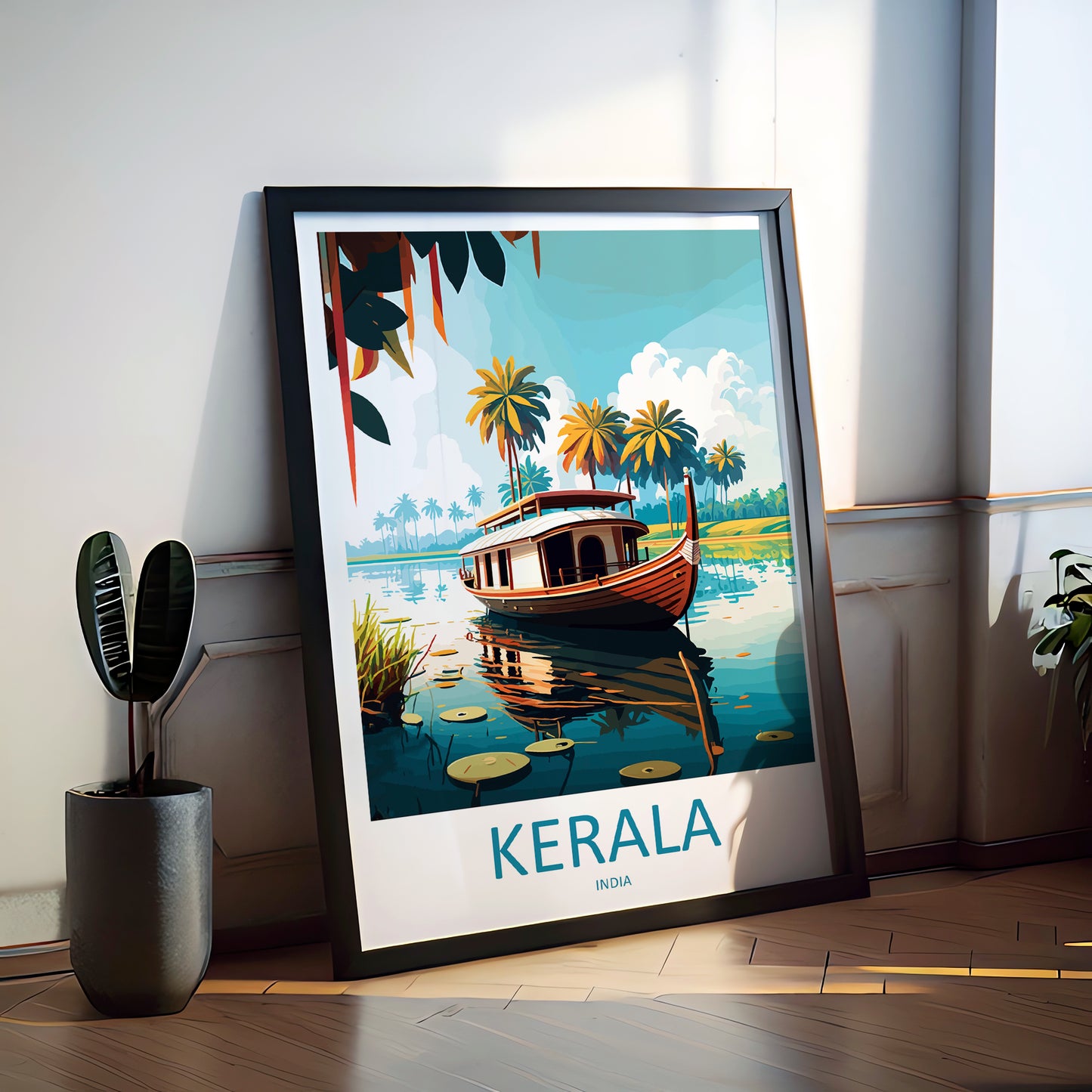 Kerala Indian Travel Poster