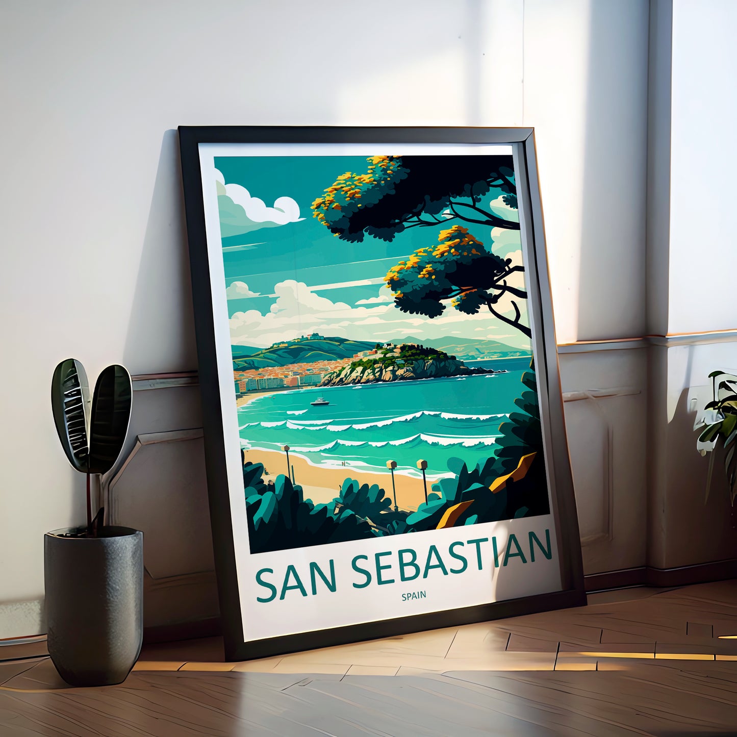 San sebastian Spain Travel Poster