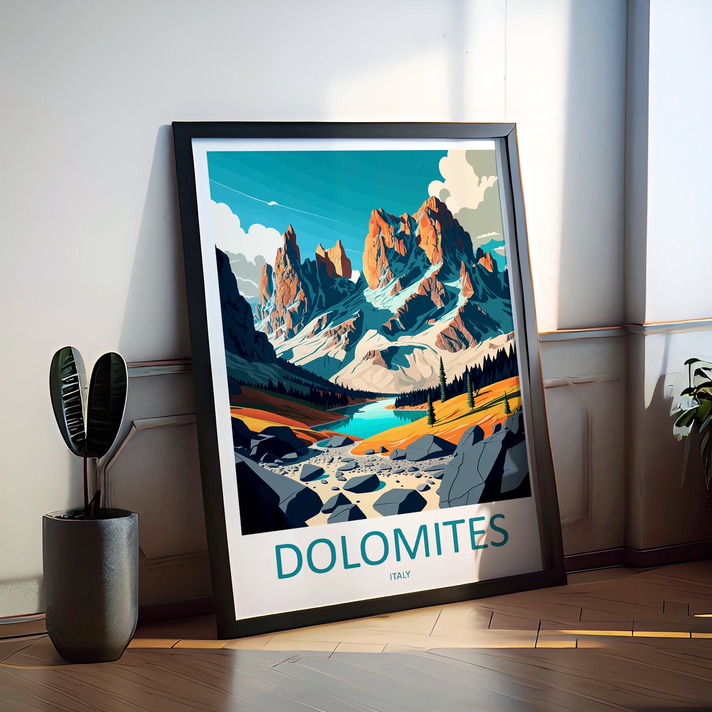 Dolomites Italy Travel Poster