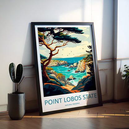 Point Lobos State Natural Reserve USA Travel Poster