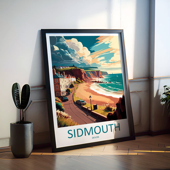 Sidmouth England Travel Poster