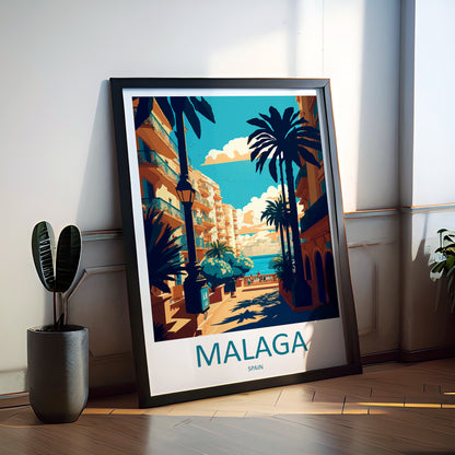 Malaga Spain Travel Poster