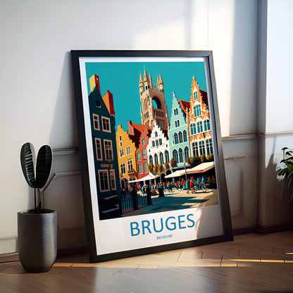 Bruges Belgium Travel Poster