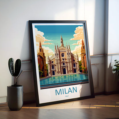 Milan Italy Travel Poster