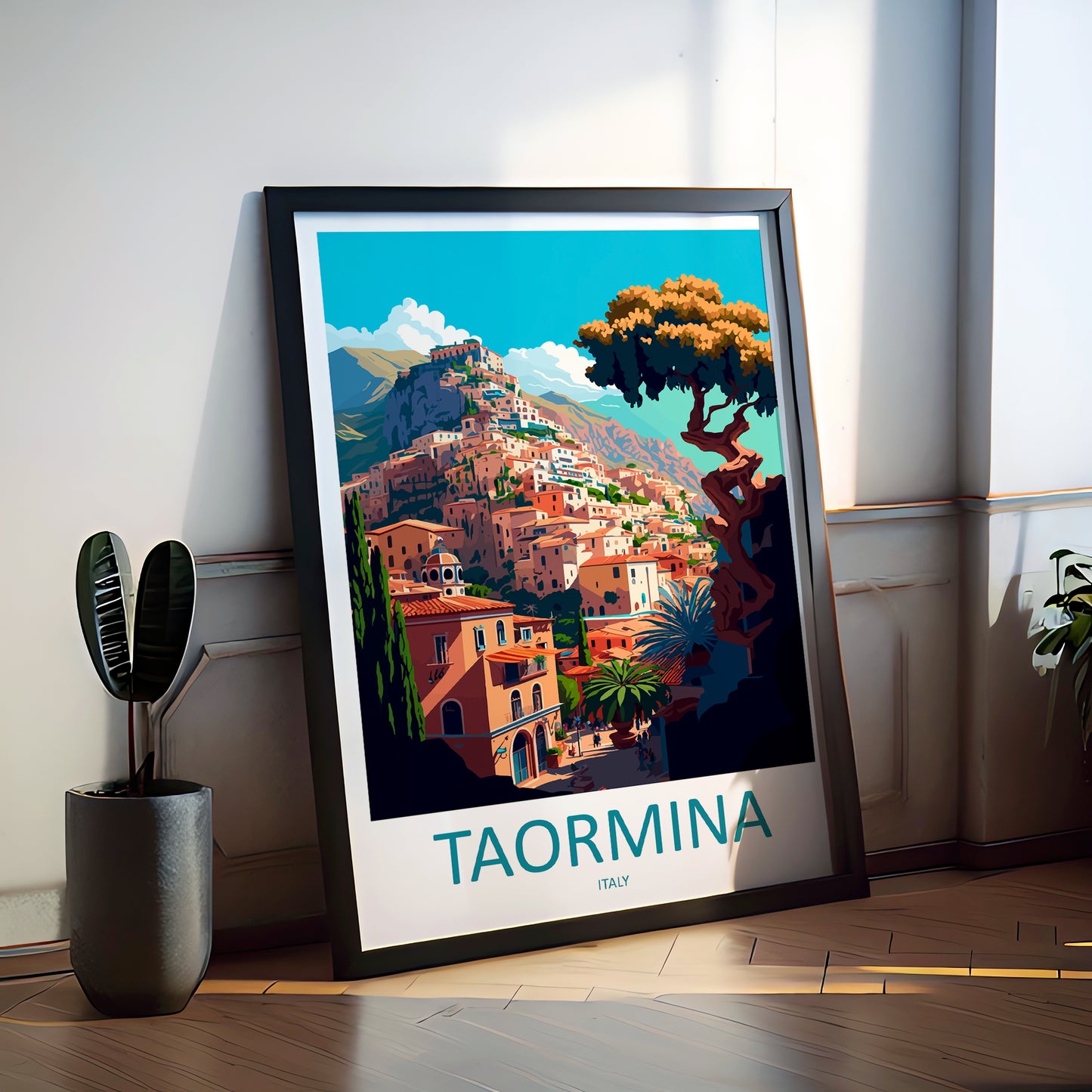 Taormina Italy Travel Poster