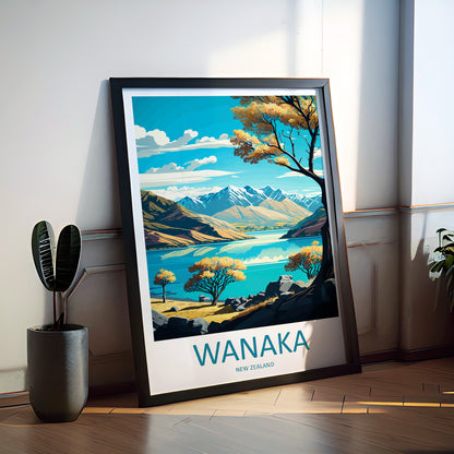 Wanaka New Zealand Travel Poster