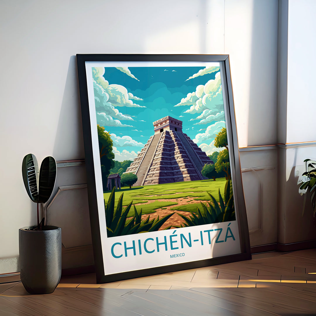 Chichen Itza Mexico Travel Poster