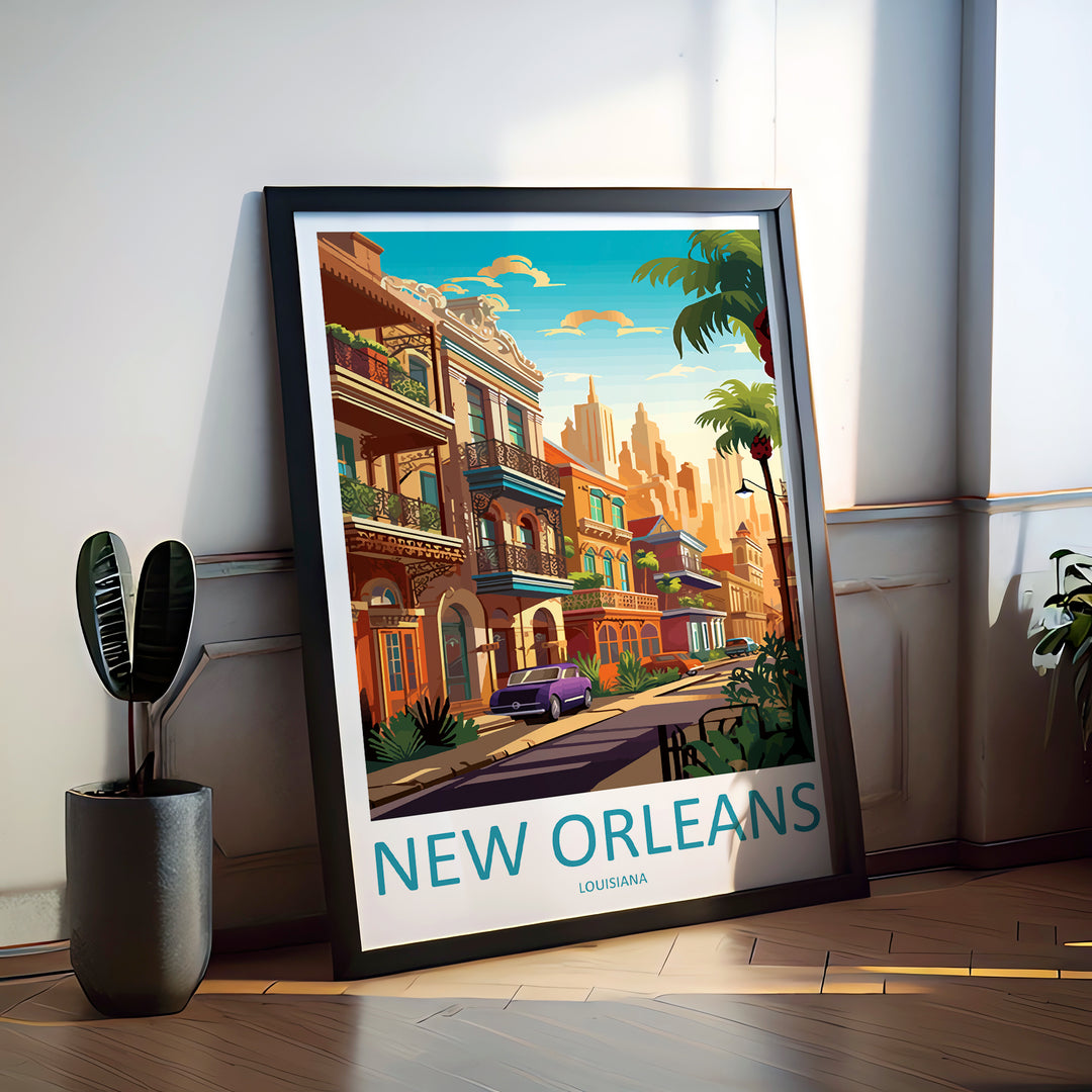 New Orleans USA Travel Poster
