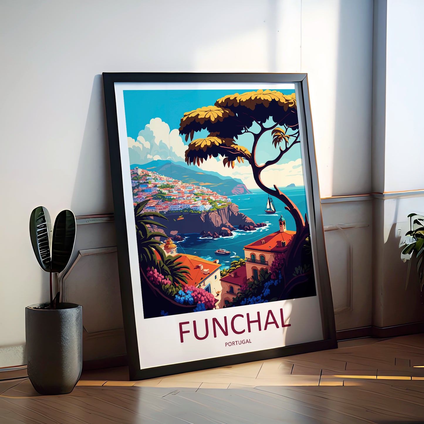 Funchal Portugal Travel Poster