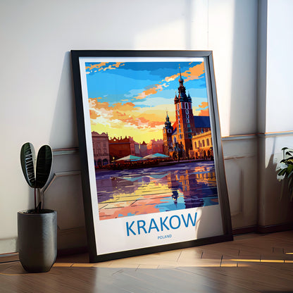 Krakow Poland Travel Poster