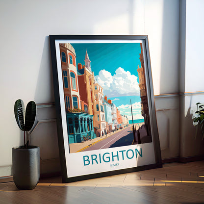 Brighton England Travel Poster