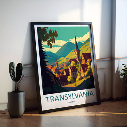 Transylvania Romania Travel Poster