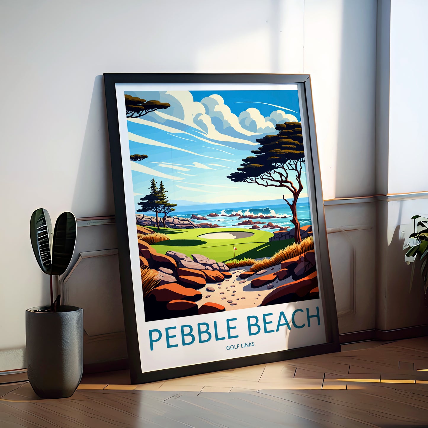 Pebble Beach Golf Links USA Travel Poster