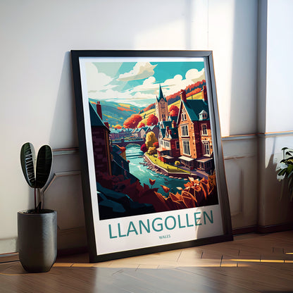 Llangollen Wales Travel Poster