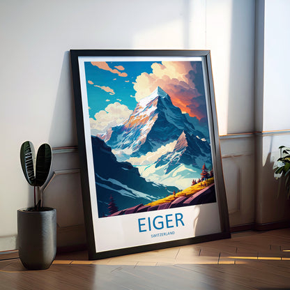 Eiger Switzerland Travel Poster