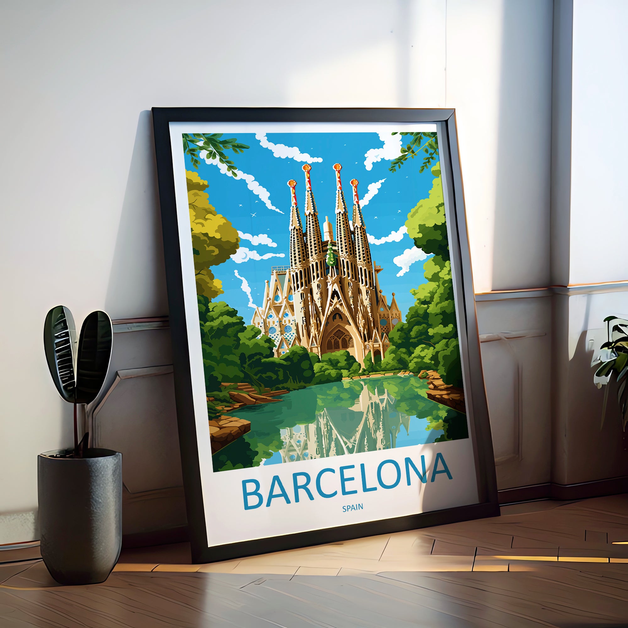 Barcelona Spain Travel Poster