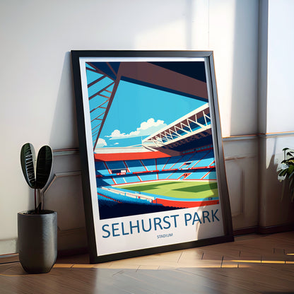 Selhurst Park Stadium England Travel Poster