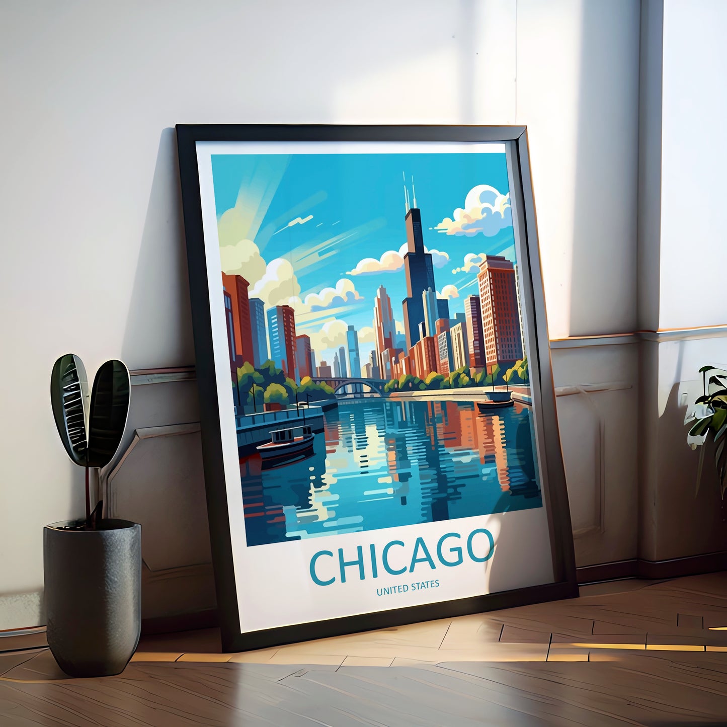 Chicago United States Travel Poster