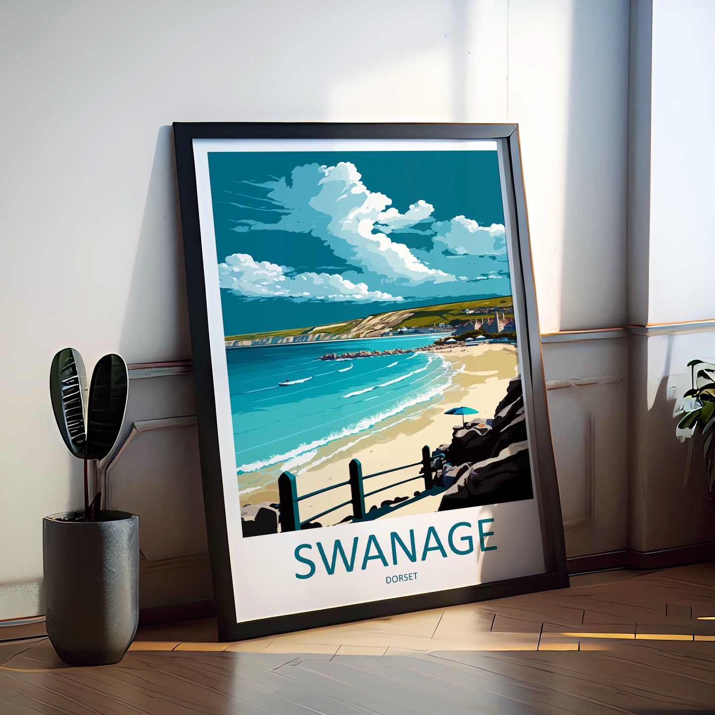 Swanage England Travel Poster