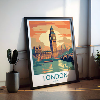 London City England Travel Poster