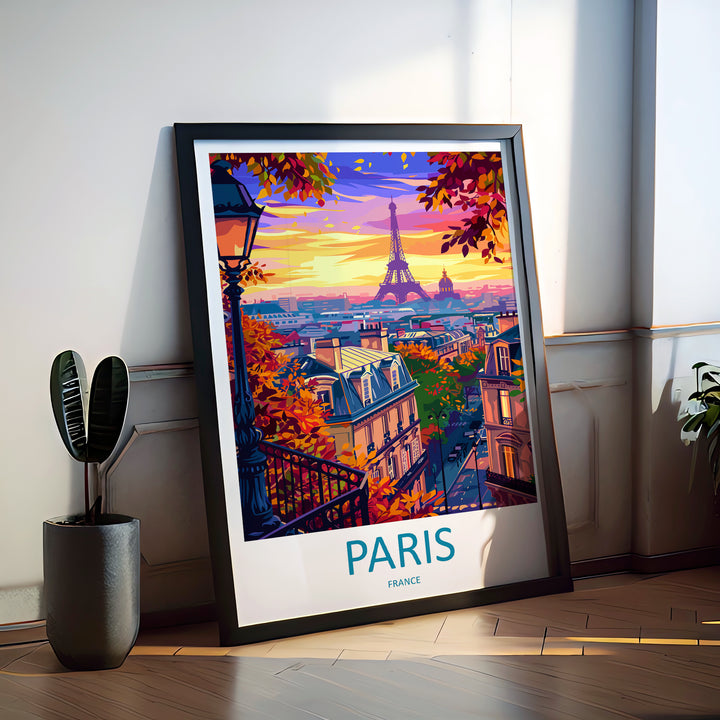 Paris France Travel Poster